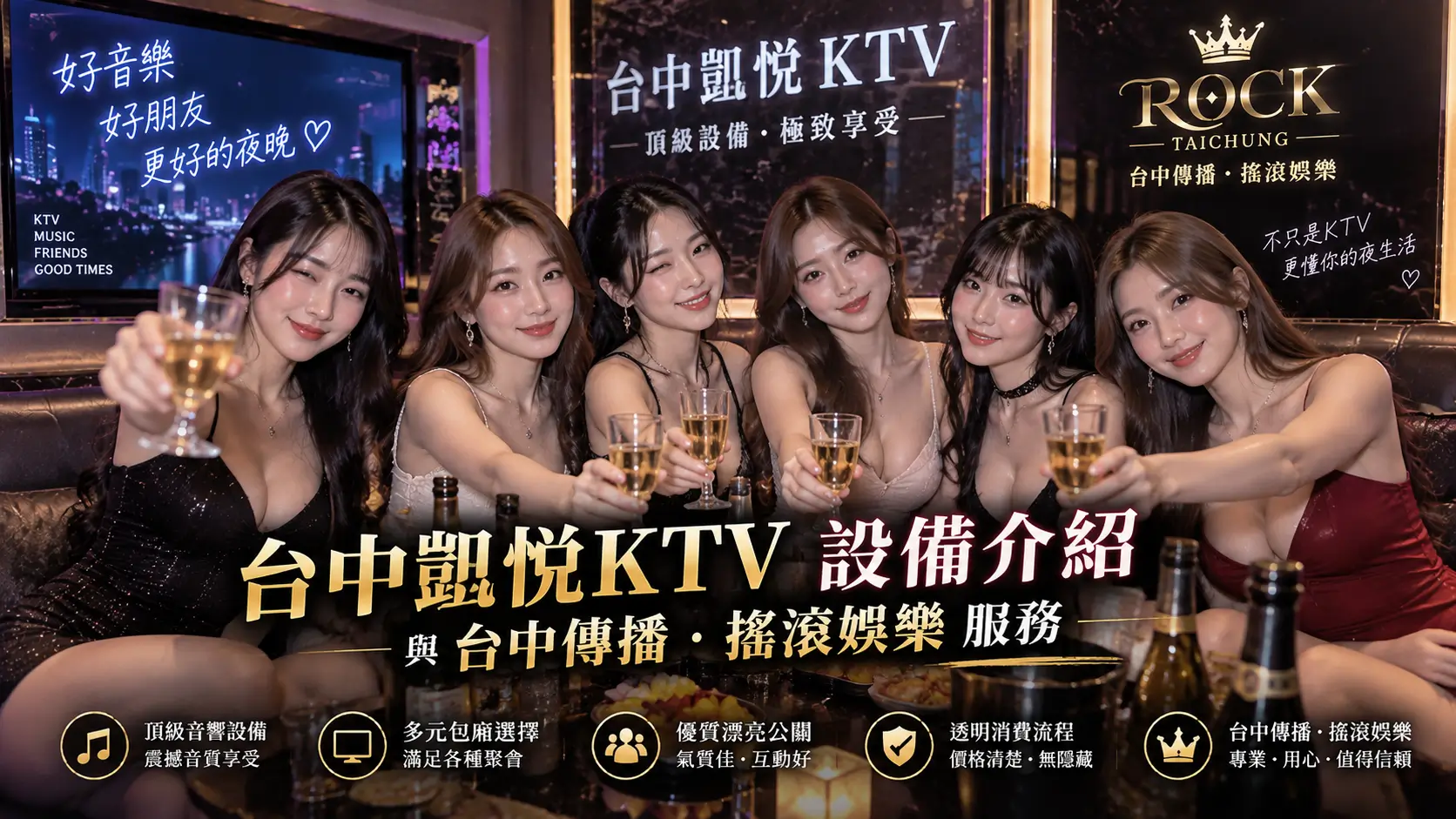 台中凱悅KTV設備介紹與台中傳播.搖滾娛樂服務
